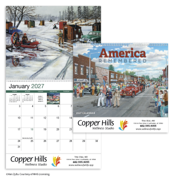America Remembered Wall Calendar - Spiral